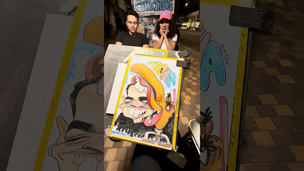 They didn&rsquo;t expect this far I think😳😳😳 🤣🤩😆😳 #fyp #funny #tiktoklive #streetart #caricatures