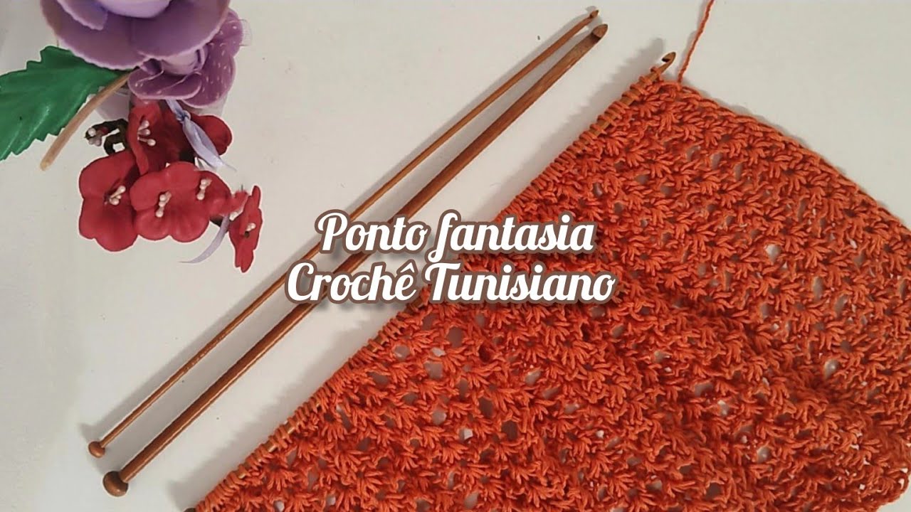 Ponto em crochê Tunisiano (Blusa Josiane 1° parte) Coleção Mulheres da minha Vida