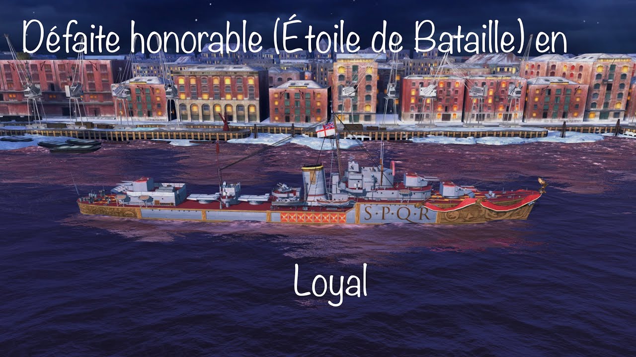WoW Blitz - Défaite honorable (Étoile de Bataille) en Loyal - Destroyer britannique Premium - T8