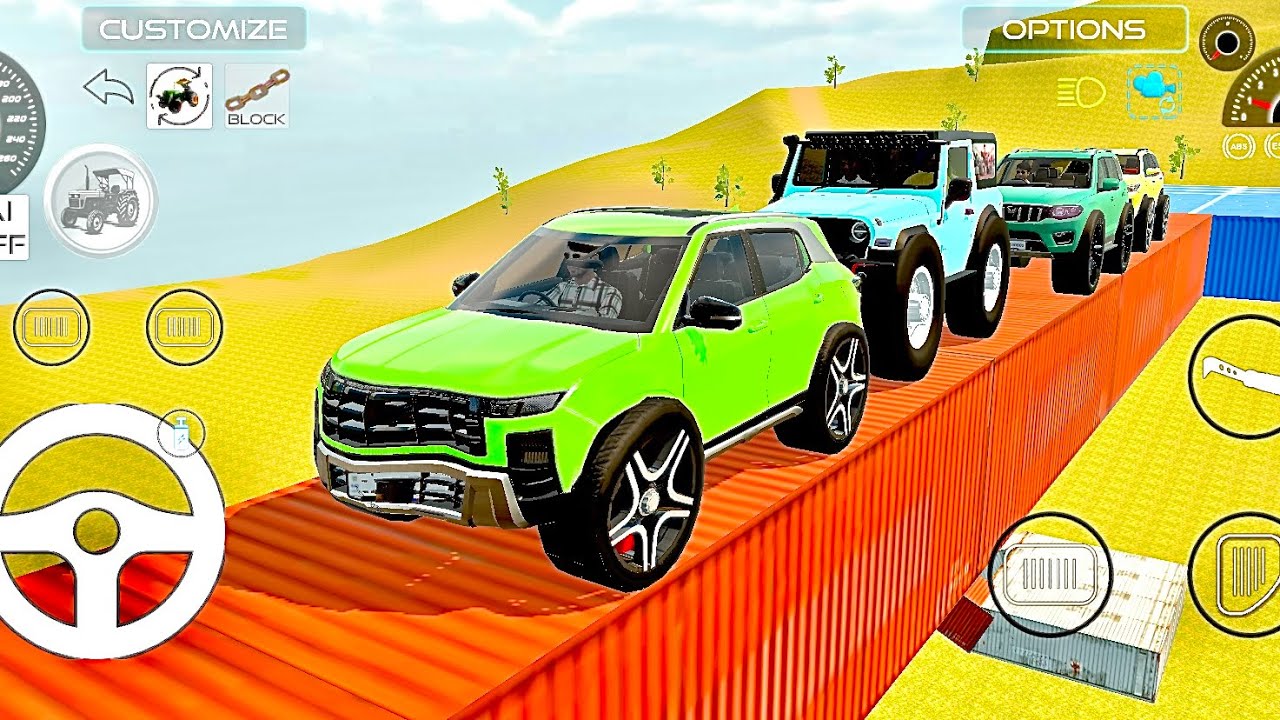 Drive dumper and unloading stone from dumper truck in game #fortuner #scorpio #thar #4x4 #gameplay 