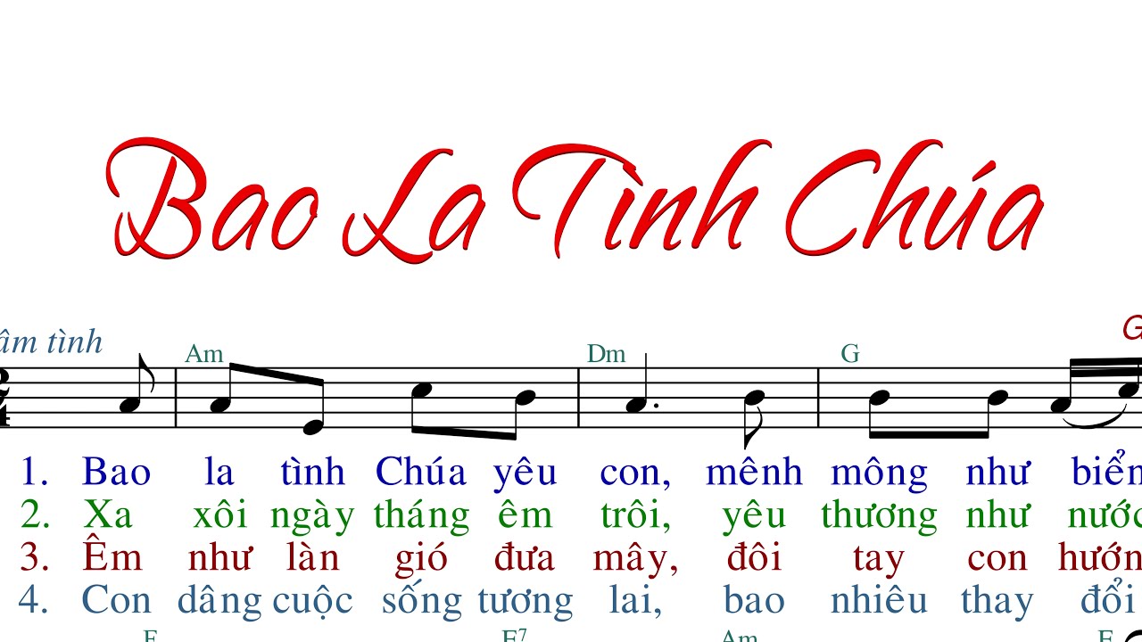 Bao La Tình Chúa (tập hát) - Giang Ân -  AnnaSaoMai