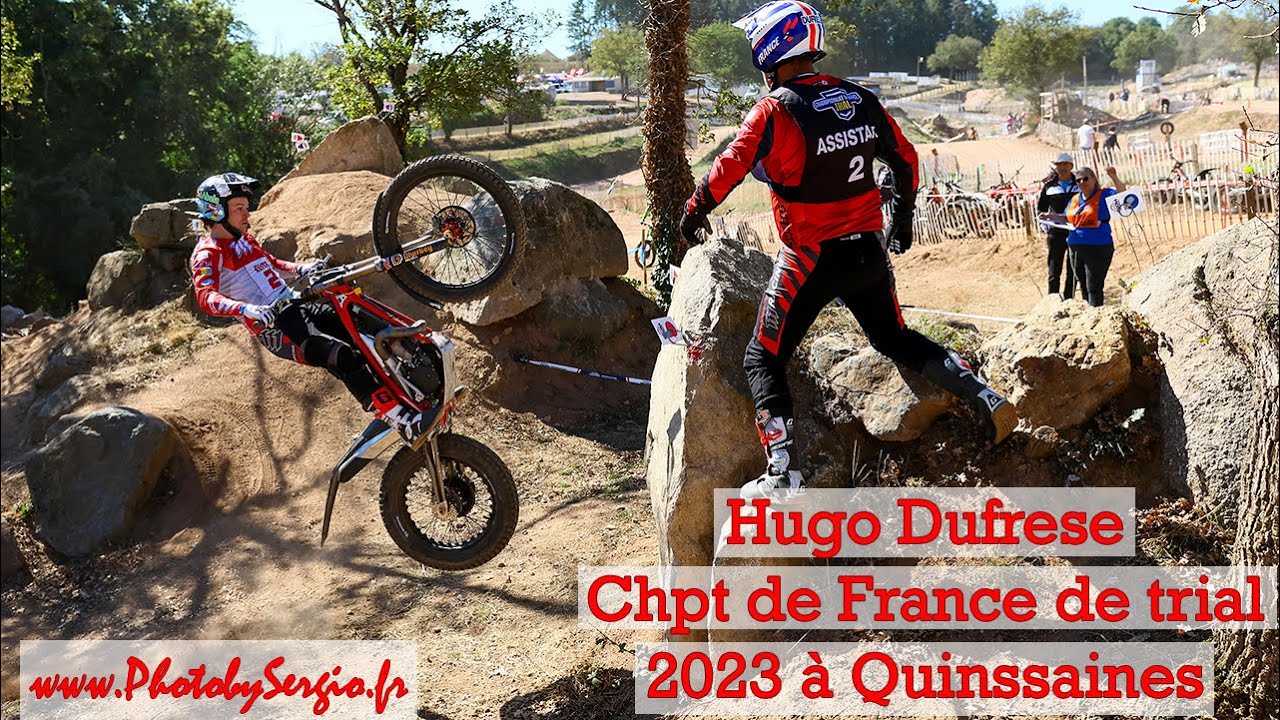 Hugo Dufrese - Championnat de France de trial 2023 &agrave; Quinssaines