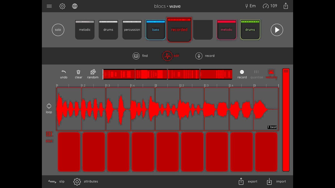 Blocs Wave, Slice Function Demo for the iPad