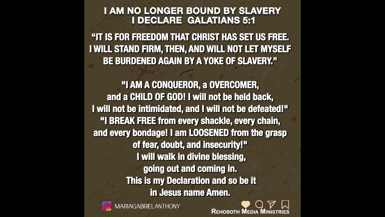 I am no longer bound by slavery | Daily Bible declaration for breakthrough | RMM 593