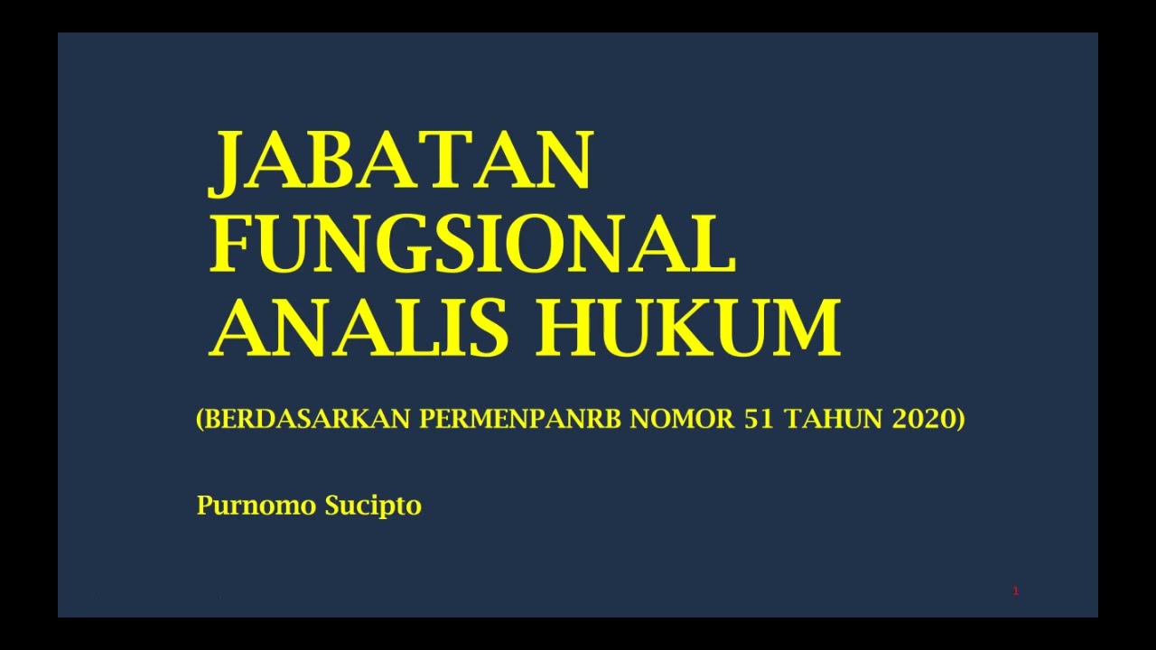 JABATAN FUNGSIONAL ANALIS HUKUM/JFAH  (DARI A SAMPAI Z)