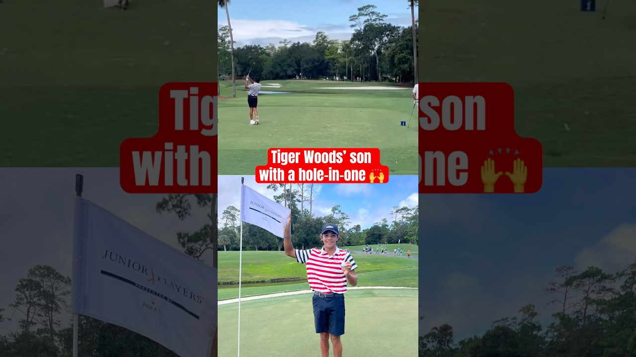 Charlie Woods with a hole-in-one 🔥