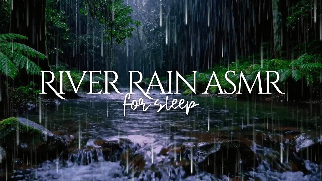 ASMR sound of Rivers and Rain 🌧️ in the depths of the Forest |  Night Atmosphere for Sleeping 😴
