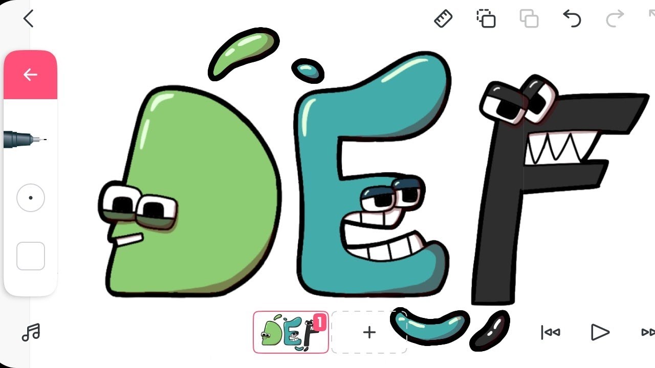 FlipaClip – Alphabet Lore Morphing animation