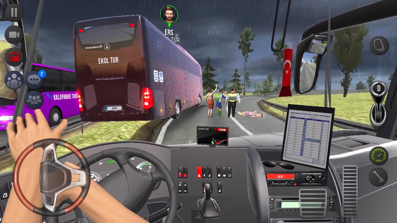 Rainy Road Bus Accident Game 🚍🌈 Bus Simulator : Ultimate Multiplayer! Bus Wheels Games Android