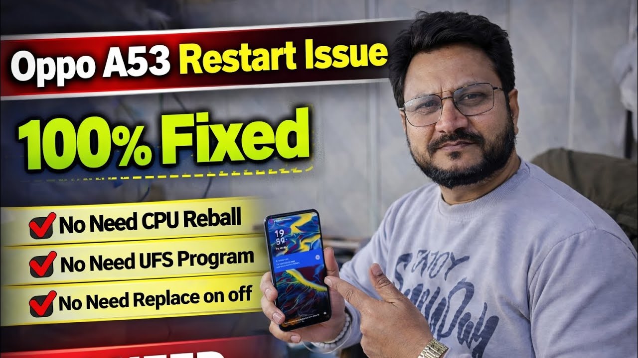 Oppo A53 Restart Issue | 100% Fixed Without Big Repair 🔥#youtubevideo #oppoA53 #restarting #fixed 