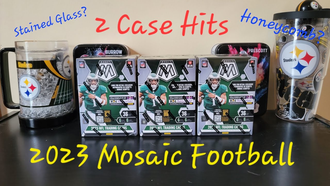 2023 Panini Mosaic Football! 2 Case Hits!! -$250 in Cards!!