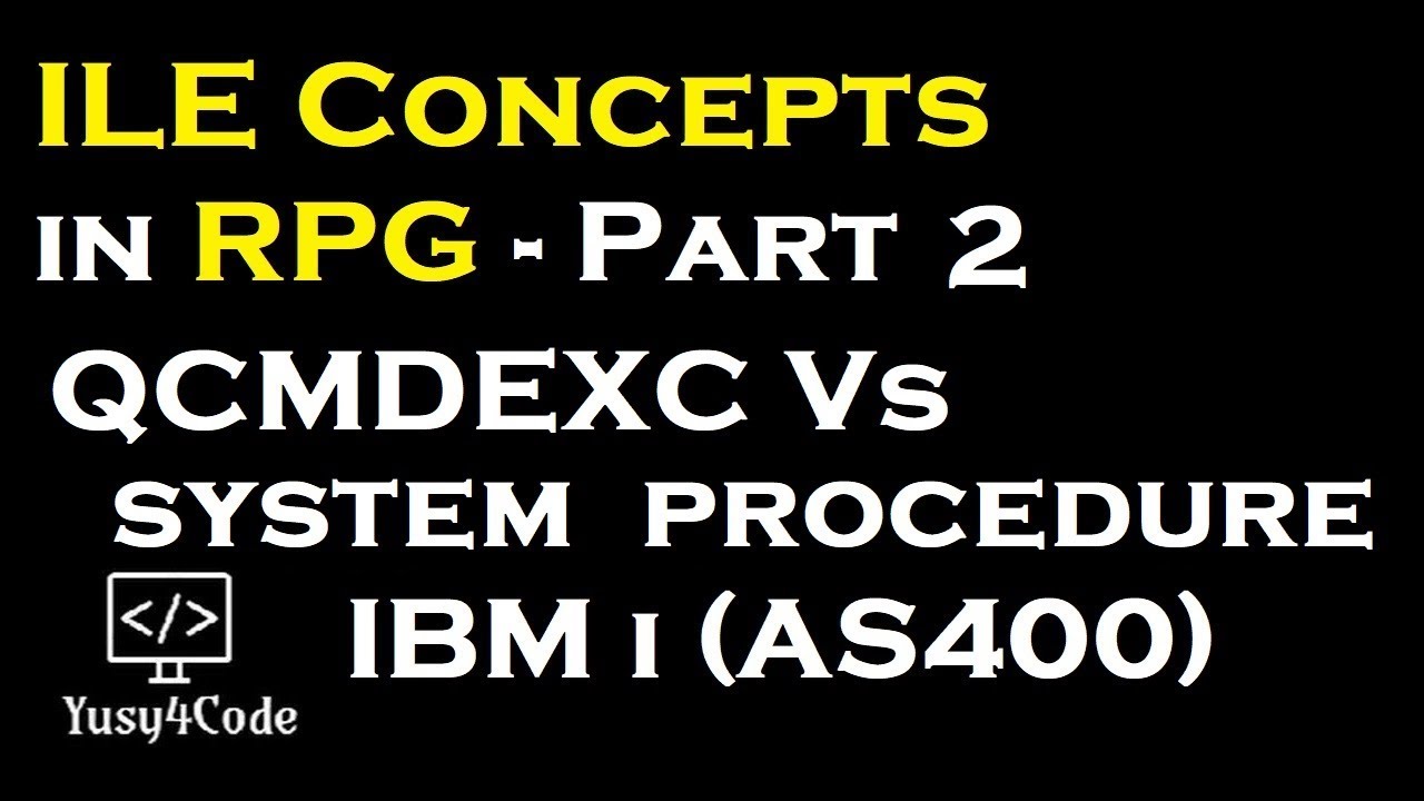 ILE в RPG - Часть 2 | Выполнение команды CL с помощью system vs qcmdexc | yusy4code