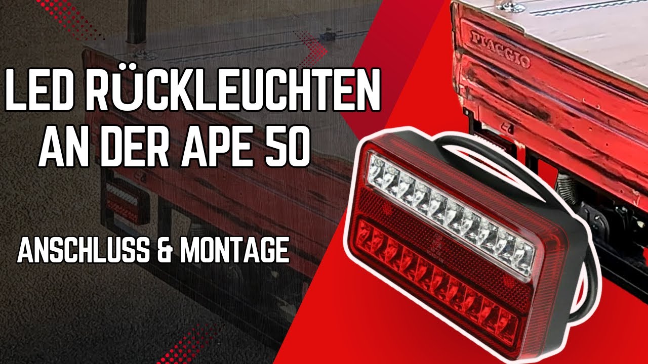 Umbau auf LED Rückleuchten an der Ape 50