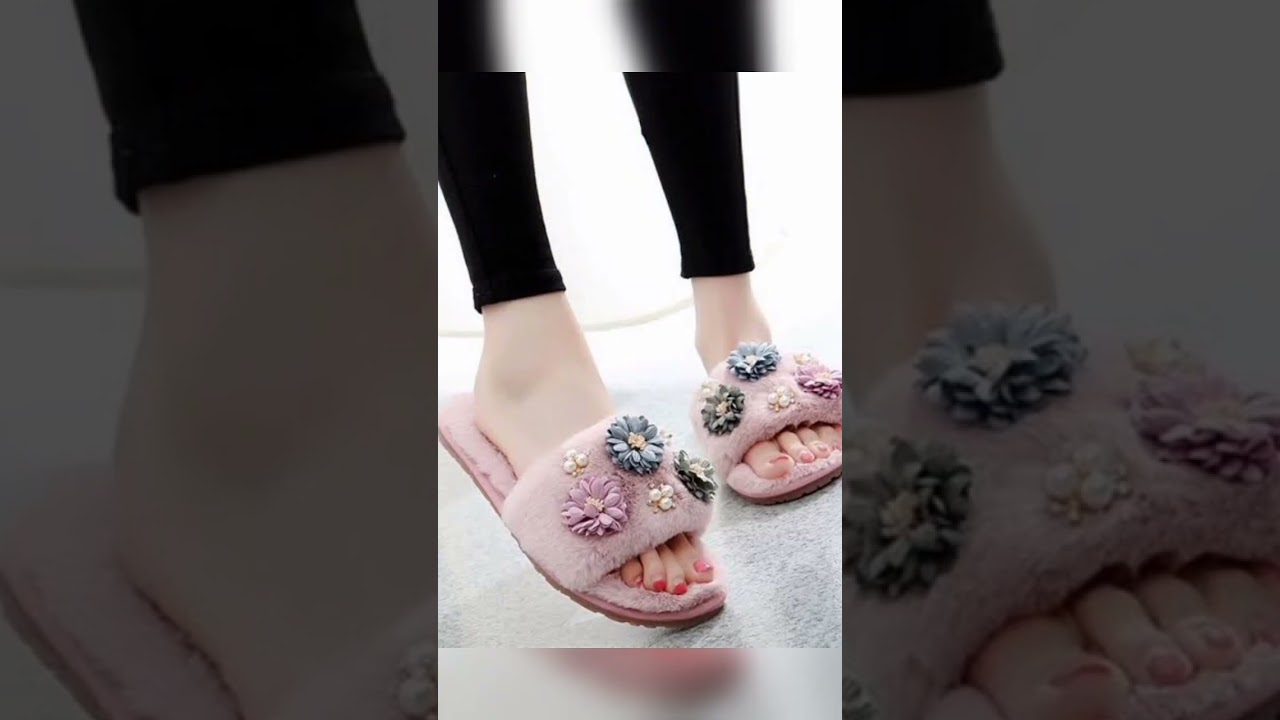 beautiful slippers, flat chapel design for girls. trendy stylish slipper chapal