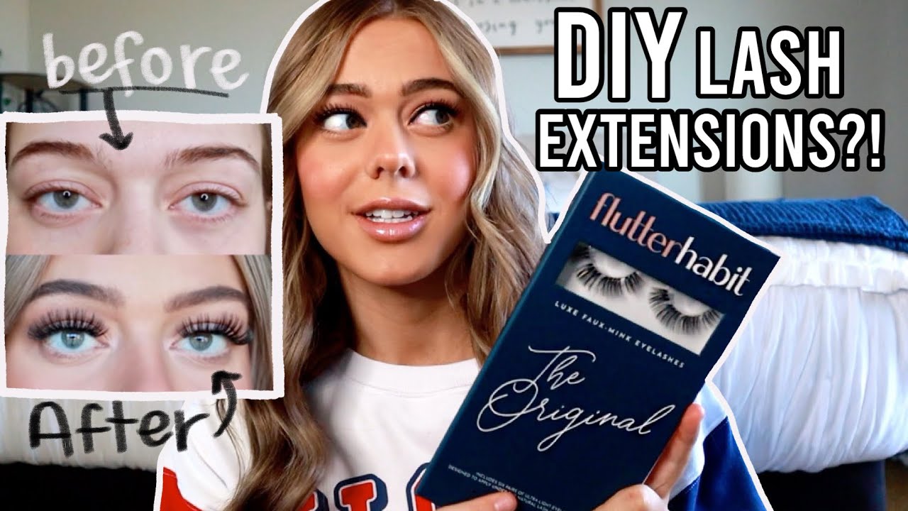 DIY Lash Extensions?! FlutterHabit Lashes - Application, Wear Test, and Review