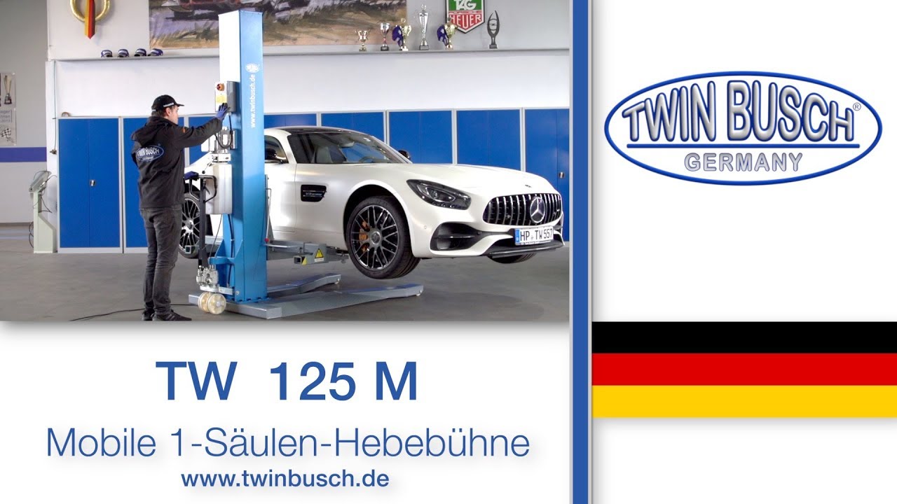 TW 125 M : Die mobile 1-S&auml;ulen-Hebeb&uuml;hne von TWIN BUSCH&reg;