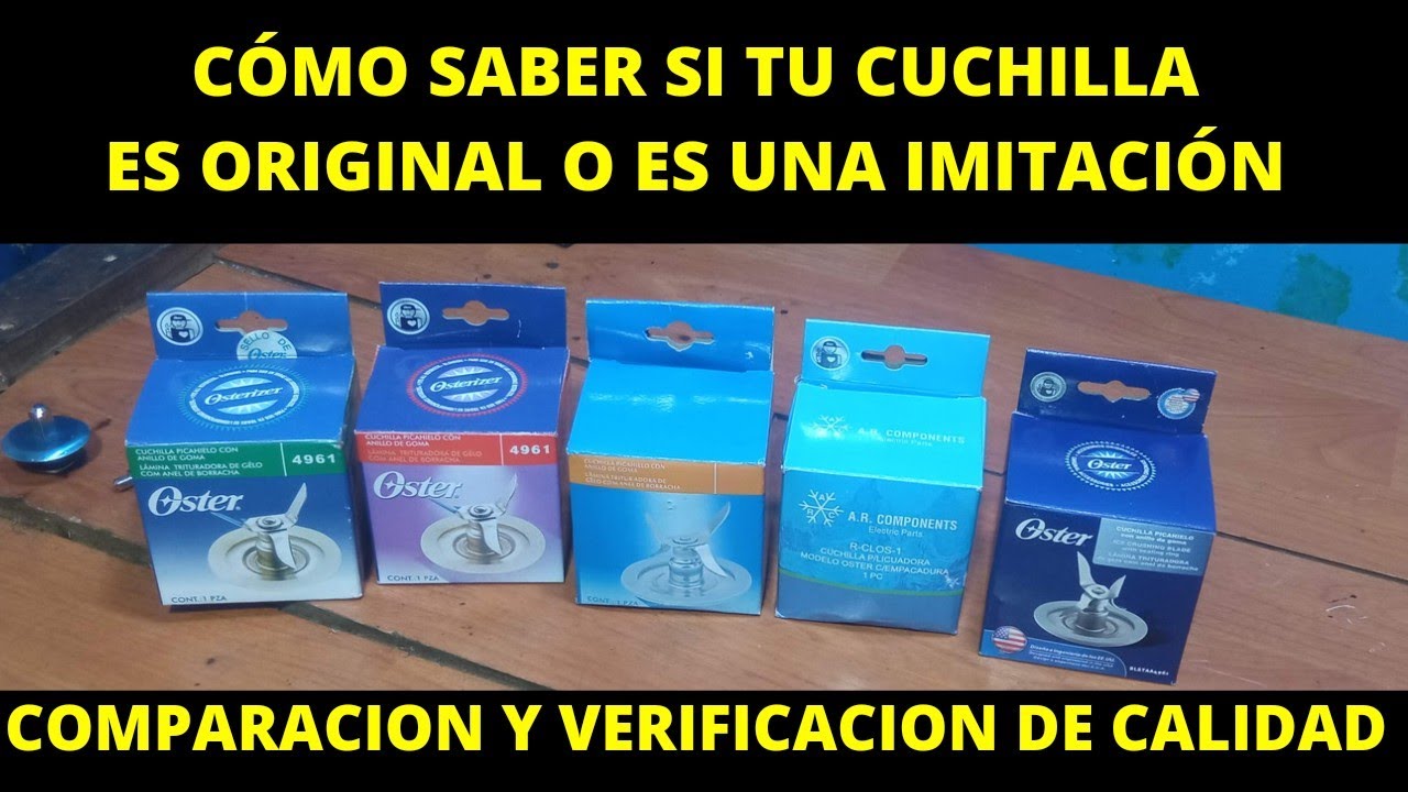 cuchilla Oster original y copia