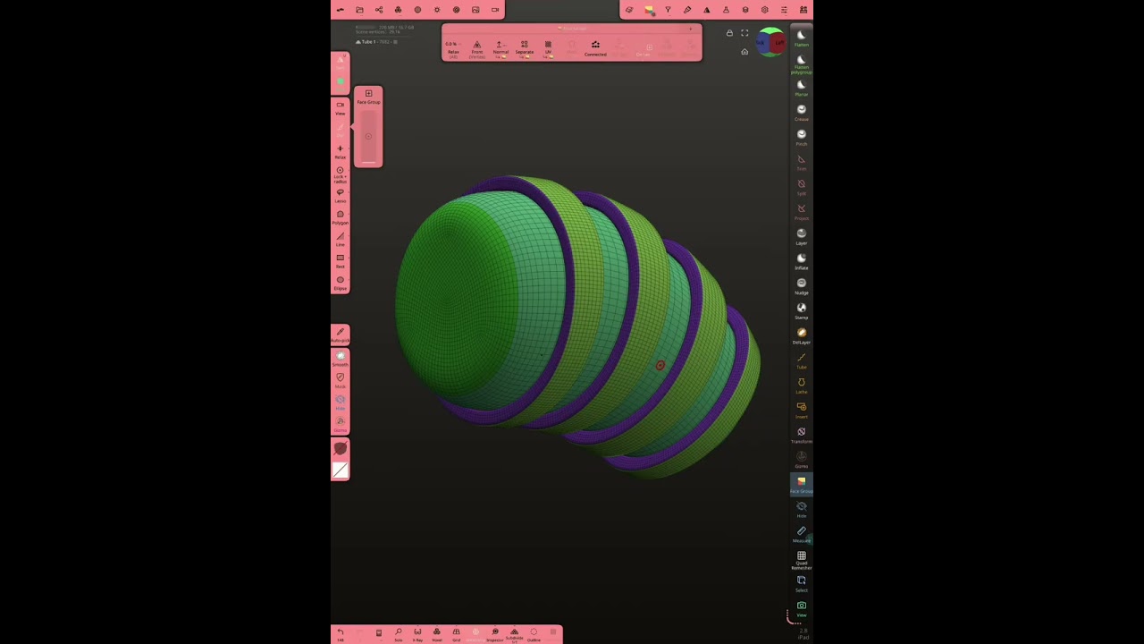Polygroup flow for nomad sculpt