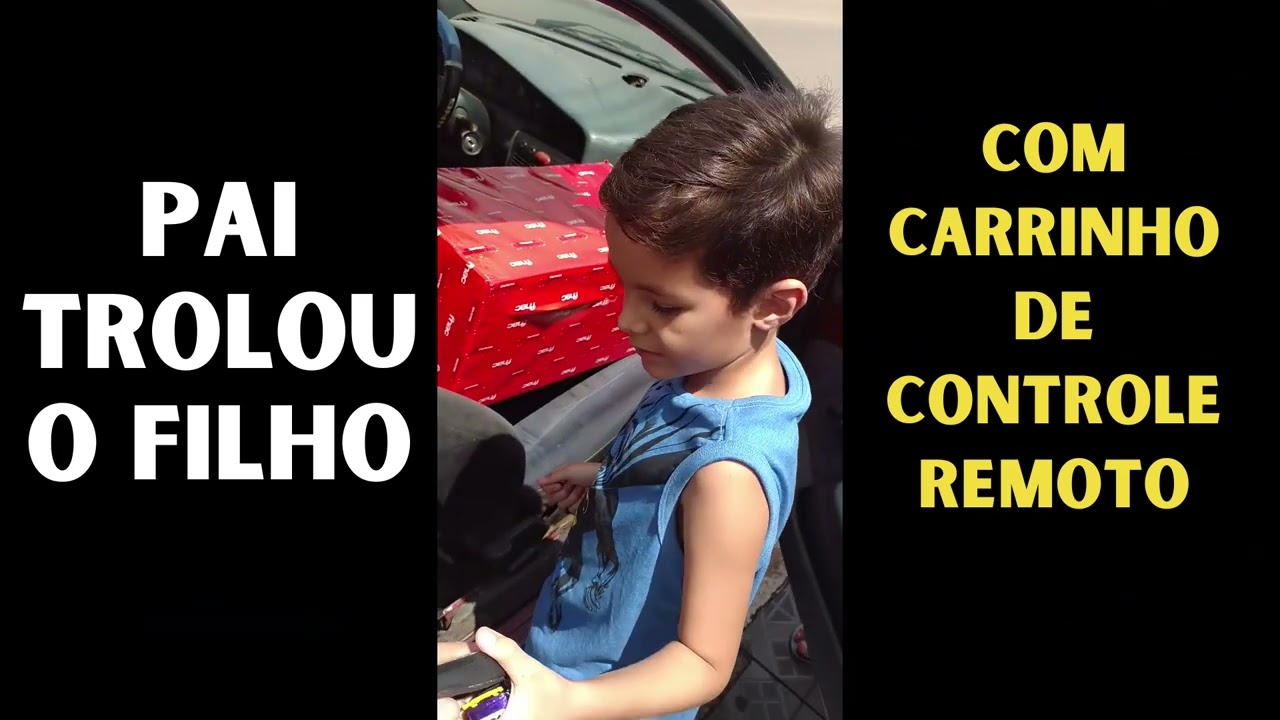 Papai Noel trolou com presente carrinho de controle remoto.