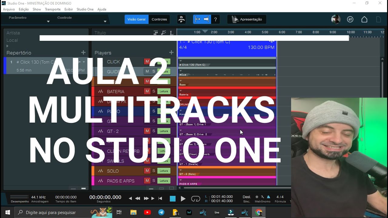 Como Usar Multitracks No Studio One I MODO SHOW  - (AULA 2)