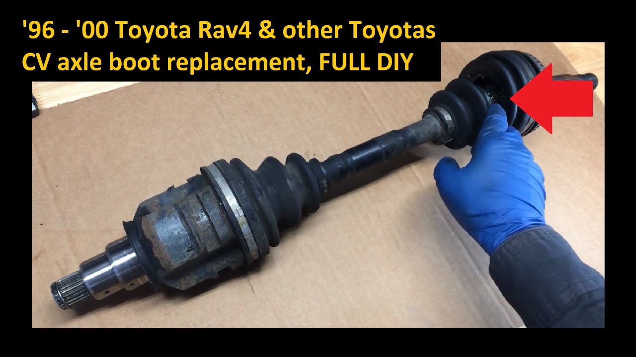 1996 - 2000 Toyota Rav4 CV Boot Replacement FULL DIY; Toyota CV axle boot kit shown