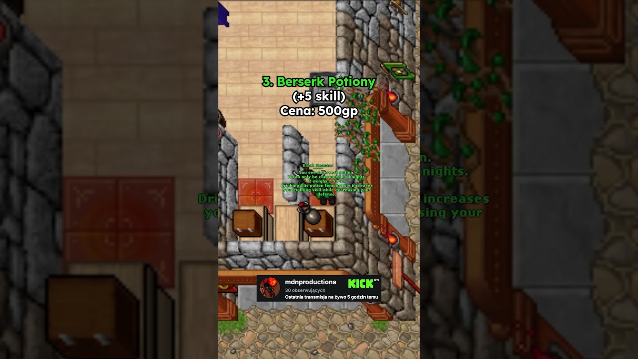 TOP 5 tanich item&oacute;w kt&oacute;re odmieniają grę Rycerzem na starcie #shorts #tibia #knight