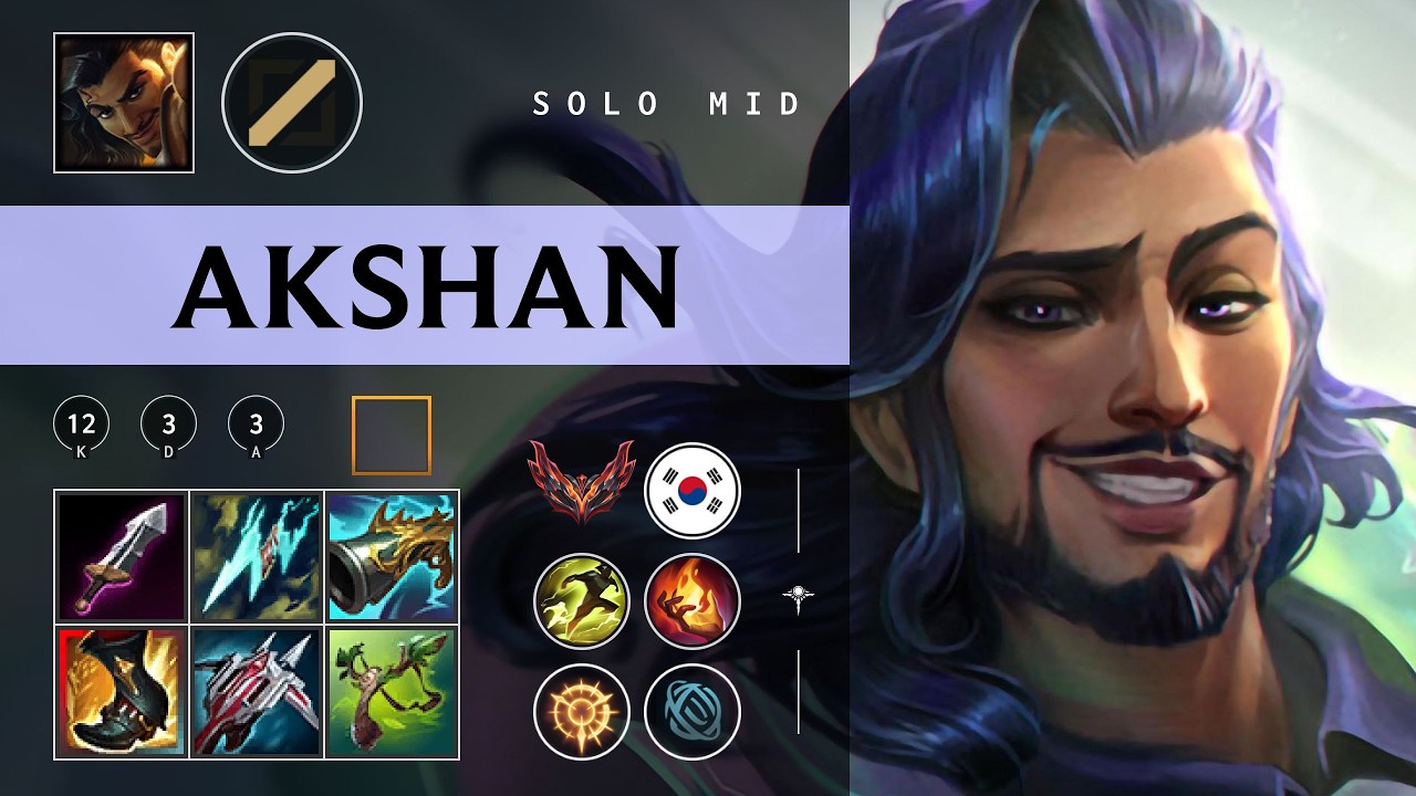 Akshan Mid vs Sion - KR Grandmaster Patch 26.03