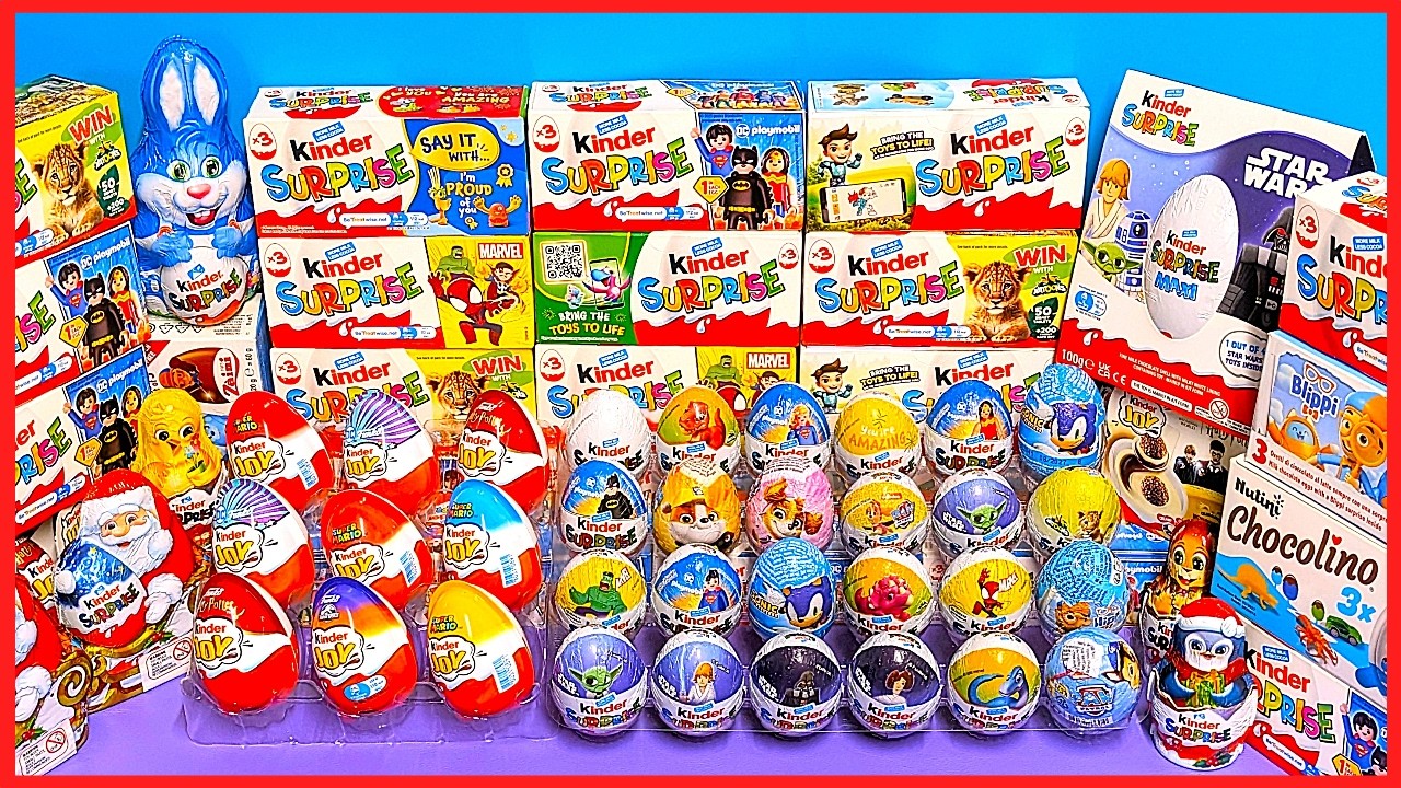 Kinder Surprise Egg Unboxing | Over 20 Eggs with #asmr sounds!