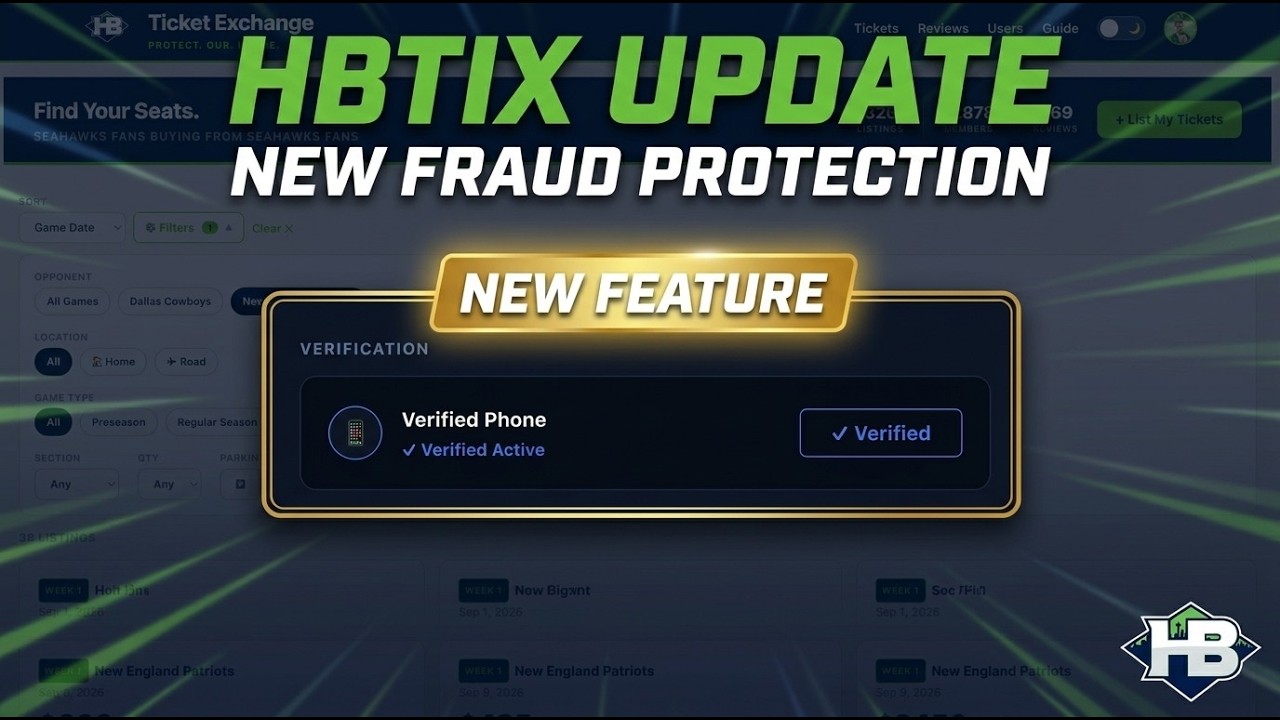 HBTIX UPDATE  New Fraud Protection