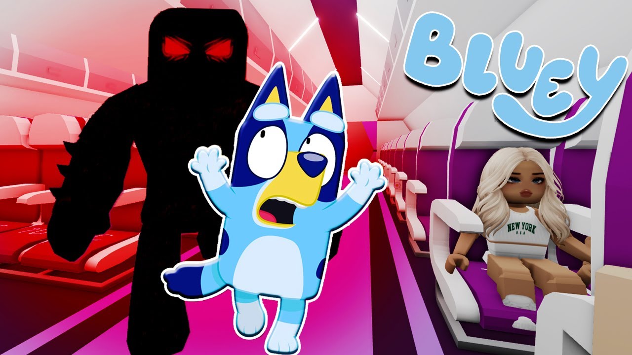 BLUEY ESCAPA del AVION del TERROR | Las Aventuras de BLUEY en ROBLOX!