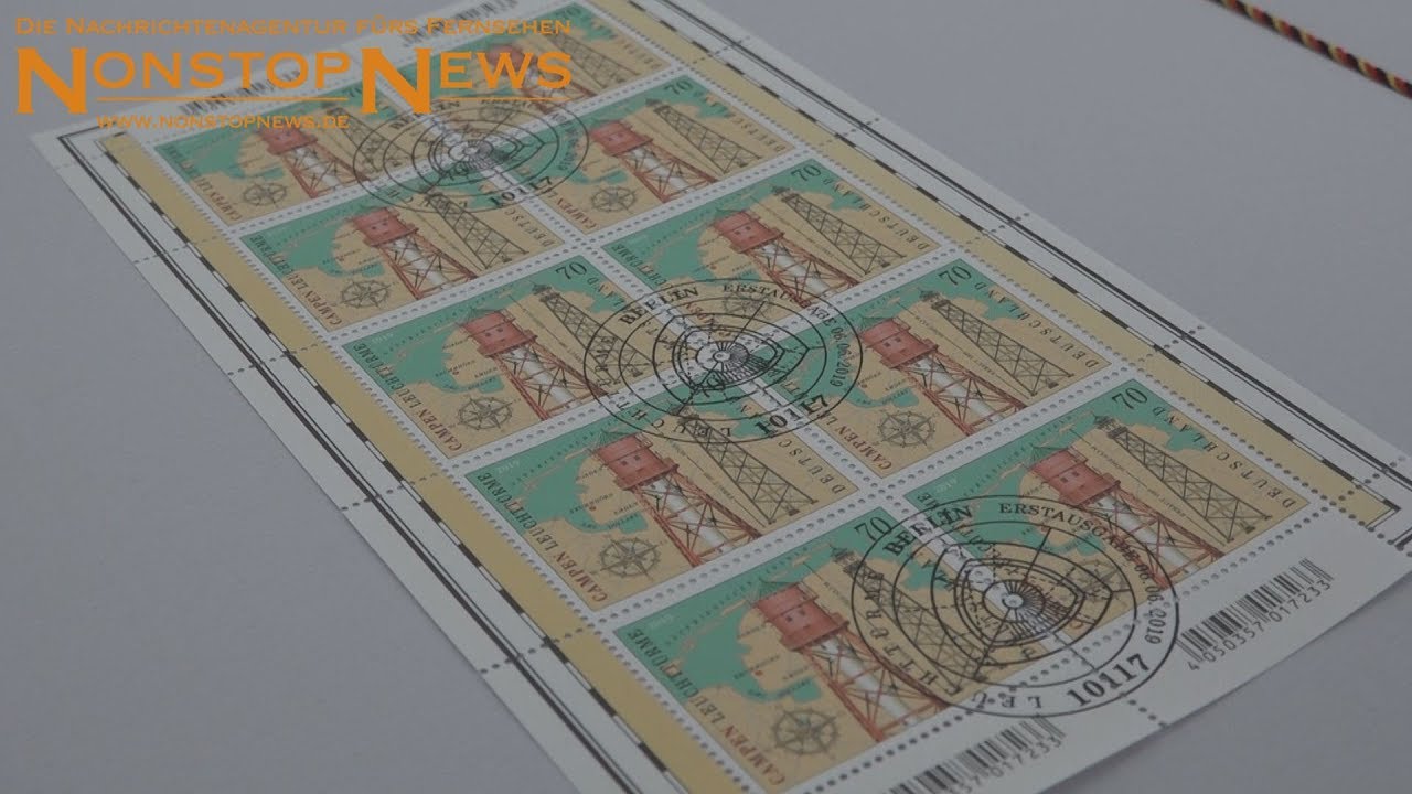 Briefmarke zeigt Leuchtturm von Campen in Ostfriesland - 12.06.2019