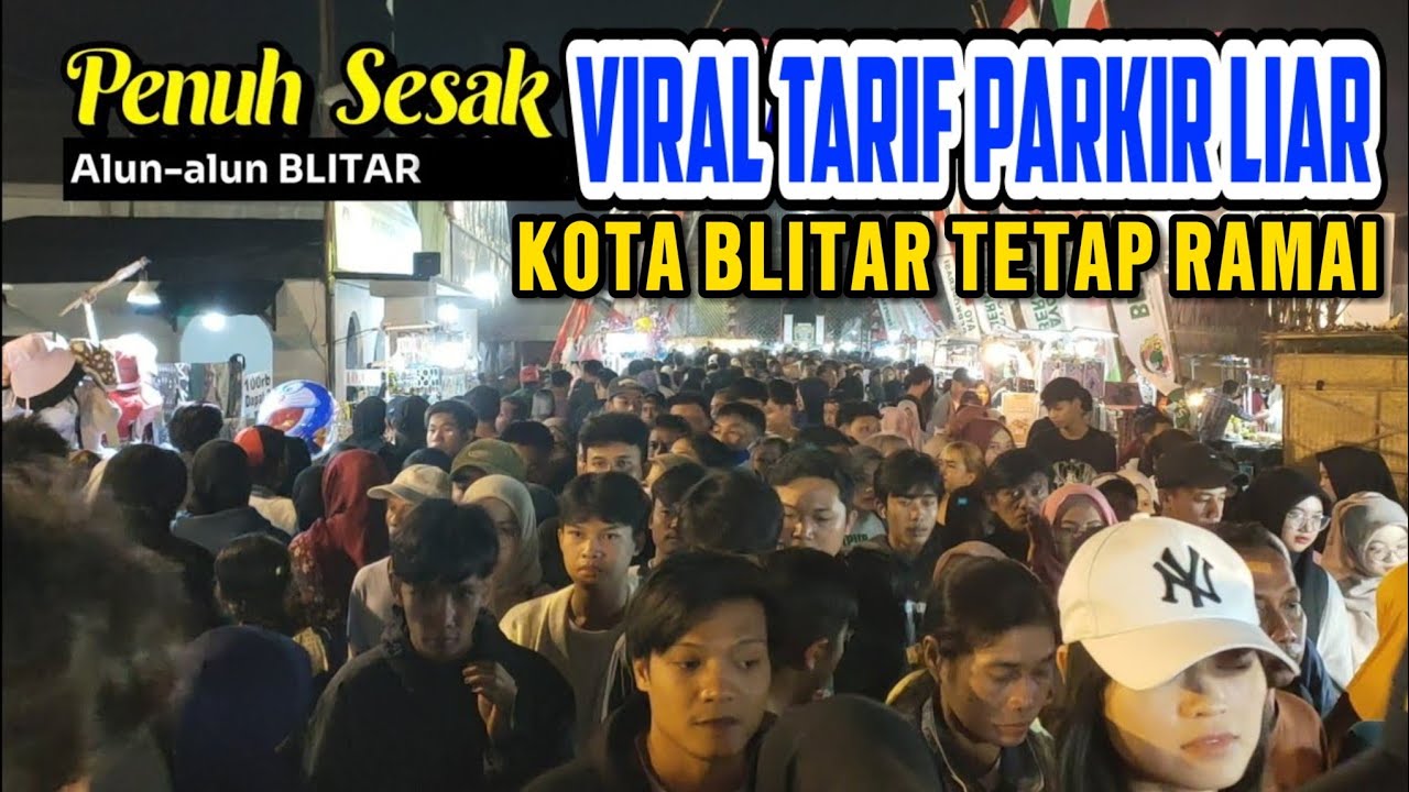 Kota BLITAR Ramai Meski Diterpa Isu VIRAL PARKIR Liar! Alon-alon Penuh Sesak oleh Wisatawan #Djadoel