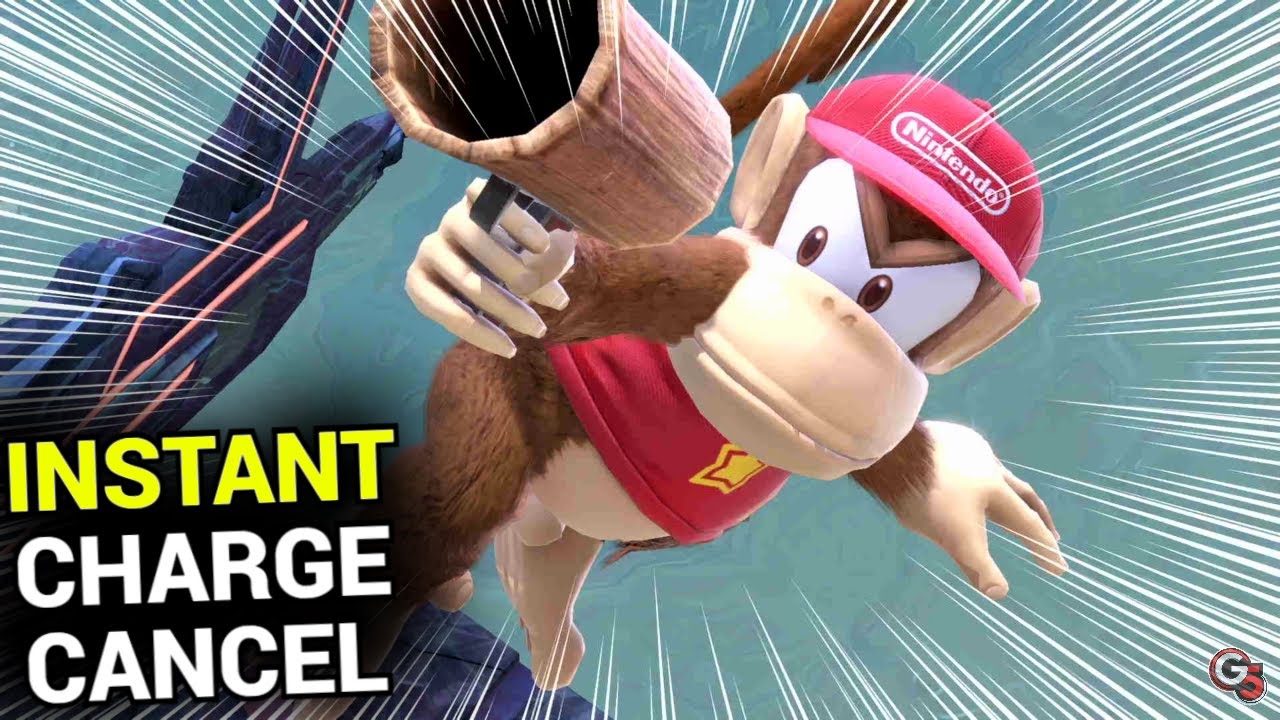 INSTANT Charge Cancel in Smash Ultimate! Diddy Kong Popgun Cancel
