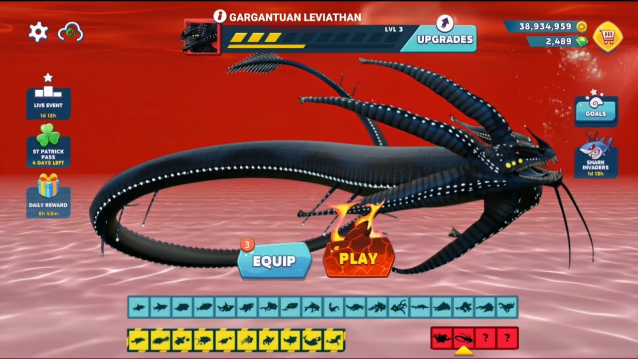 NEW GARGANTUAN LEVIATHAN UNLOCKED AND GARGANTUAN LEVIATHAN GAMEPLAY - Hungry Shark Evolution