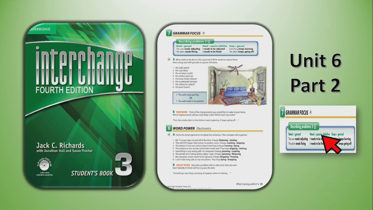 Interchange 3 Unit 6 part 2 PHRASES with NEED - DESCRIBING PROBLEMS