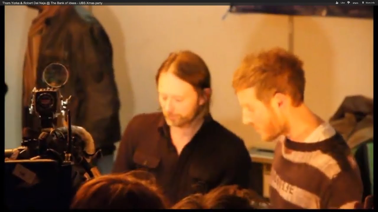 Thom Yorke & Robert Del Naja @ The Bank of Ideas - UBS Xmas party