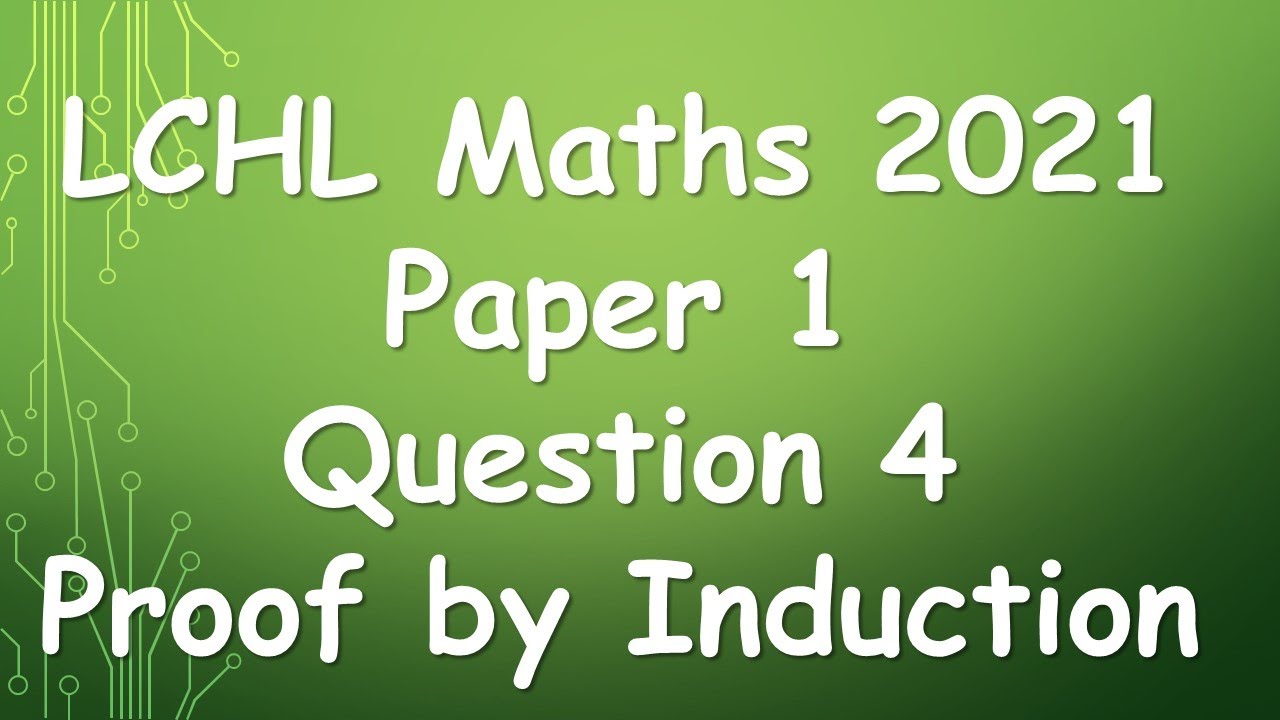 Leaving Cert Higher Level Maths 2021 Paper 1 Question 4