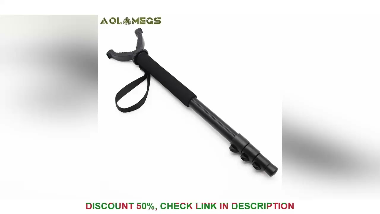 Aluminum Hunting Shooting Accessory V Shaped Rotating Yoke Monopod Telescopic Shooting Stick Hunting