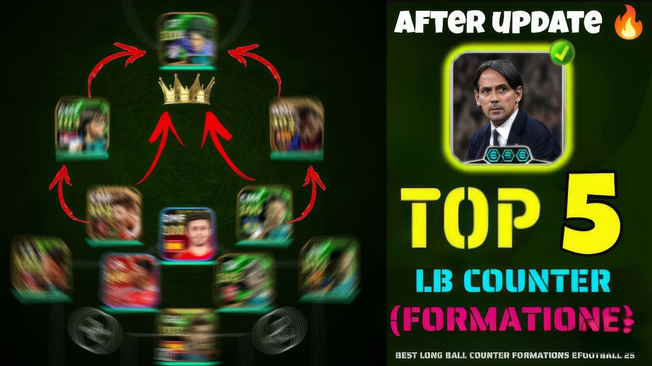 After Update Best 5 Long Ball Counter Formation 🔥