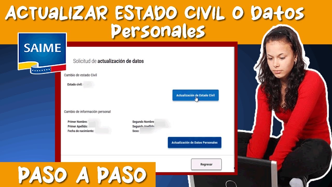 ✔️Cómo CAMBIAR mi ESTADO CIVIL en SAIME👉CAMBIAR Datos PERSONALES | Actualizar Datos