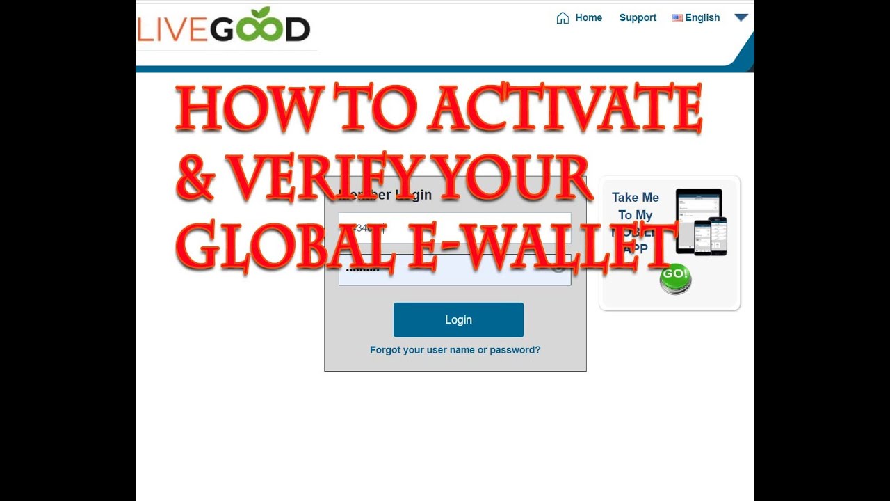 LIVEGOOD Tutorial  Global eWallet & i-Payout Registration and Verification
