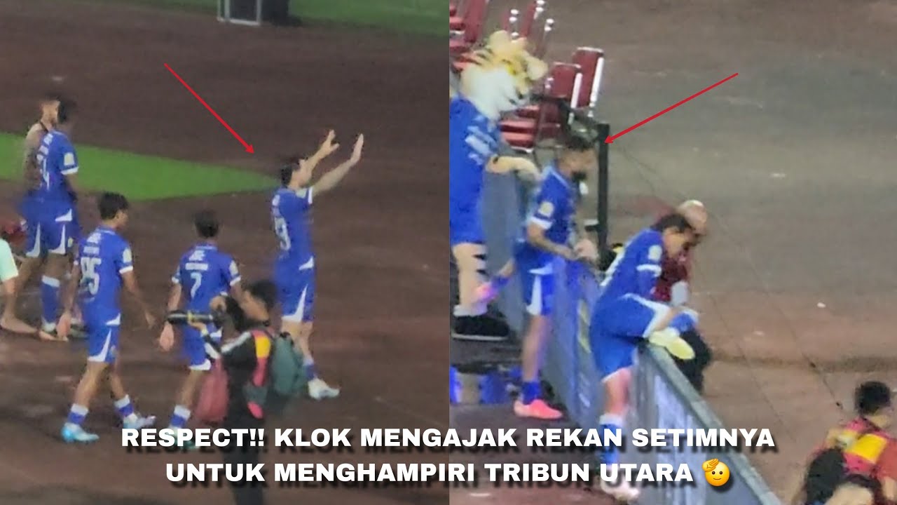 Layvin Kurzawa mendekat ke tribun Northern Wall!! Respect!! After match PERSIB vs Madura United 5-0