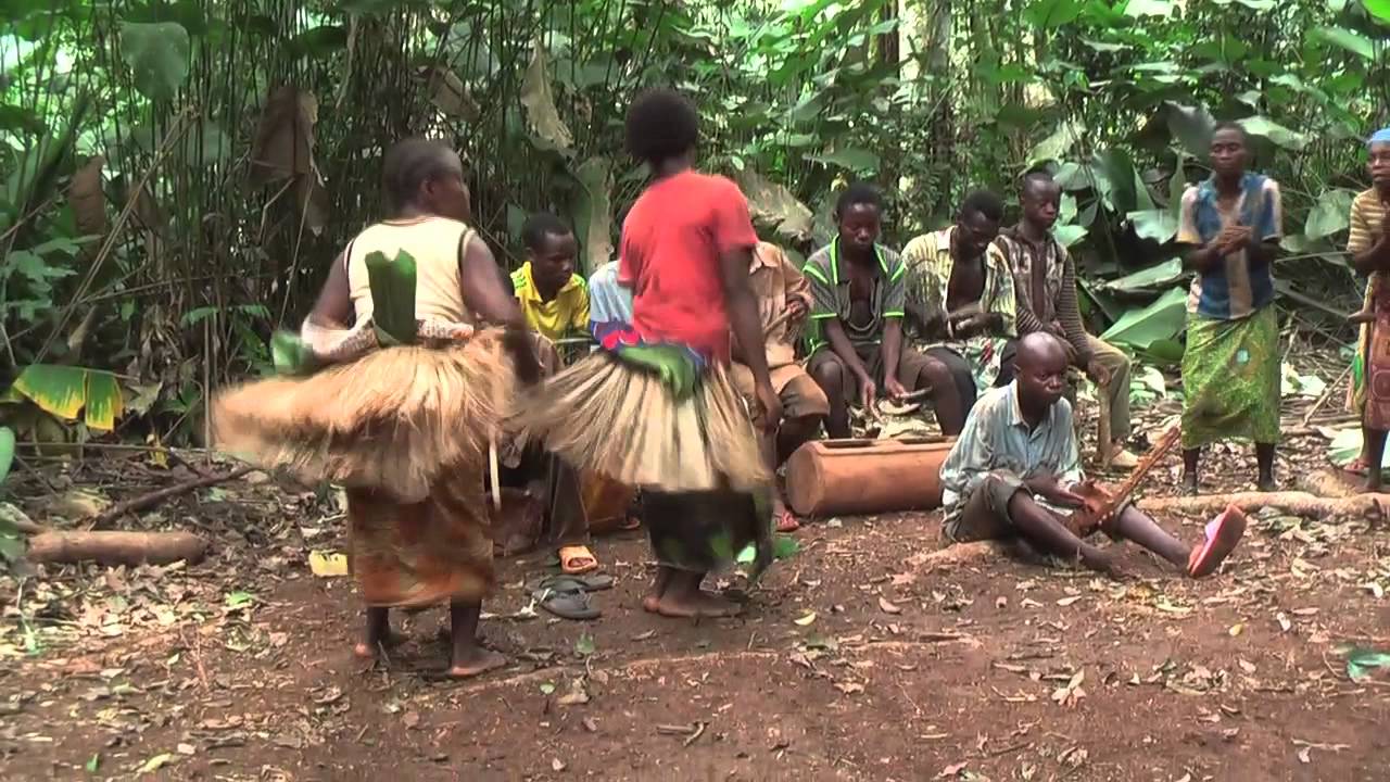 Traditional Baka women's dance, East region, Cameroon