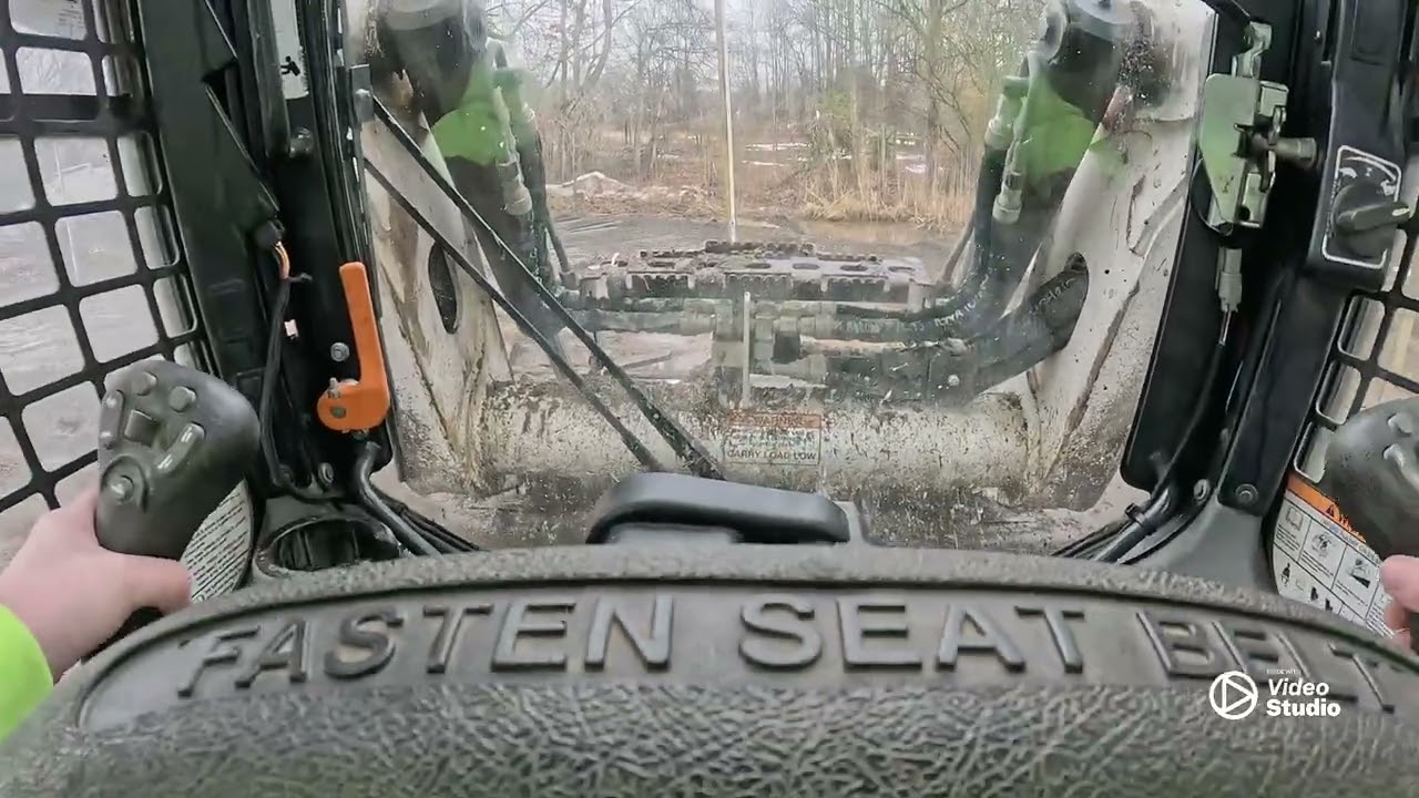 Grading dirt with my bobcat T77 ￼