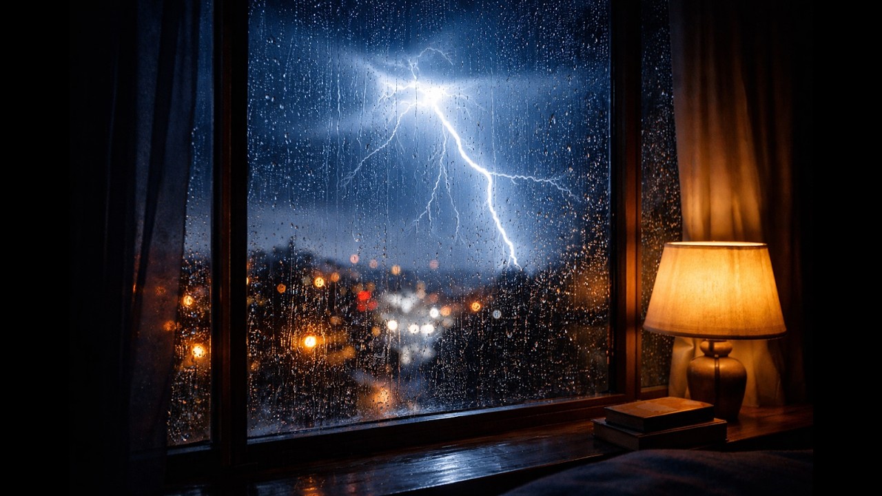 Thunderstorm and Heavy Rain Sounds for Sleep – Cozy Night Storm Ambience (3 Hours)