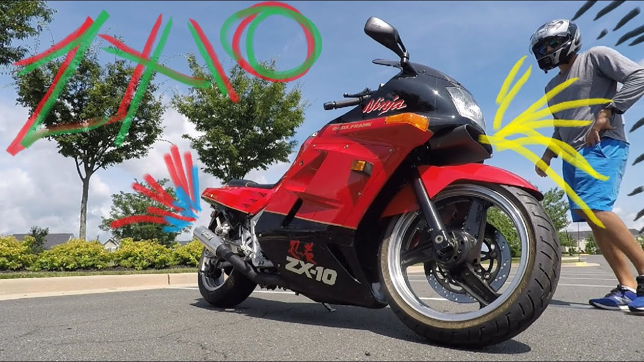My 1988 Kawasaki Ninja ZX10 🏍️ First ride @mirchiboyz​
