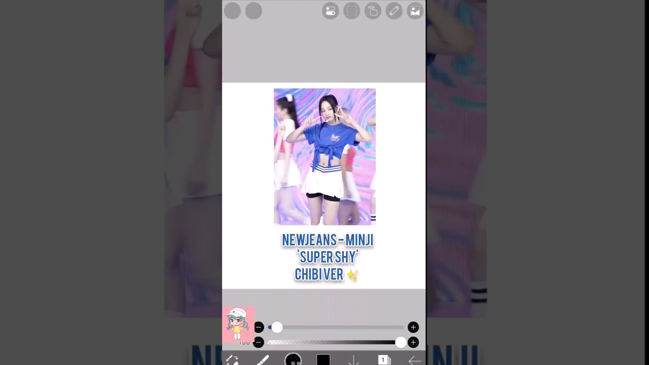 NEWJEANS - MINJI 'SUPER SHY' | CUTE CHIBI DRAWING 