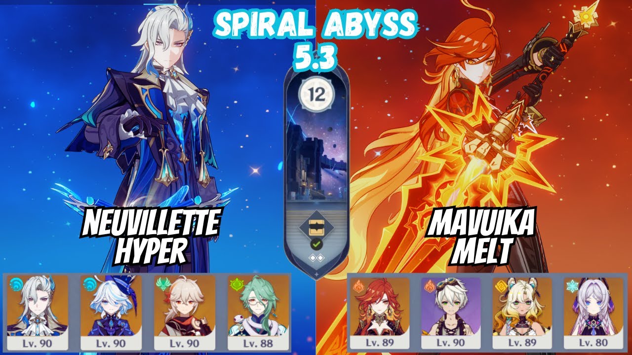 C0 Neuvillette Hyper / C0 Mavuika Citlali Melt Spiral Abyss Floor 12 5.3 Genshin Impact [原神]