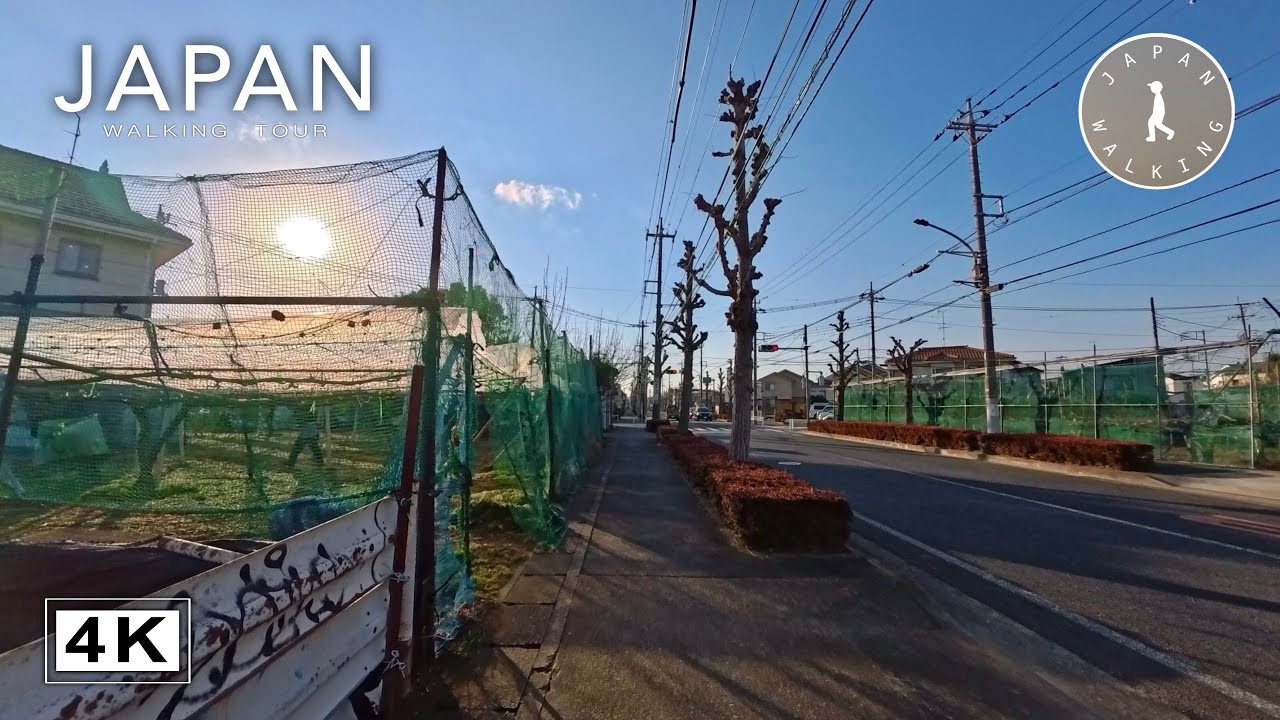 Tokyo Suburbs Evening Walk from Yanokuchi to Inagi【4K】