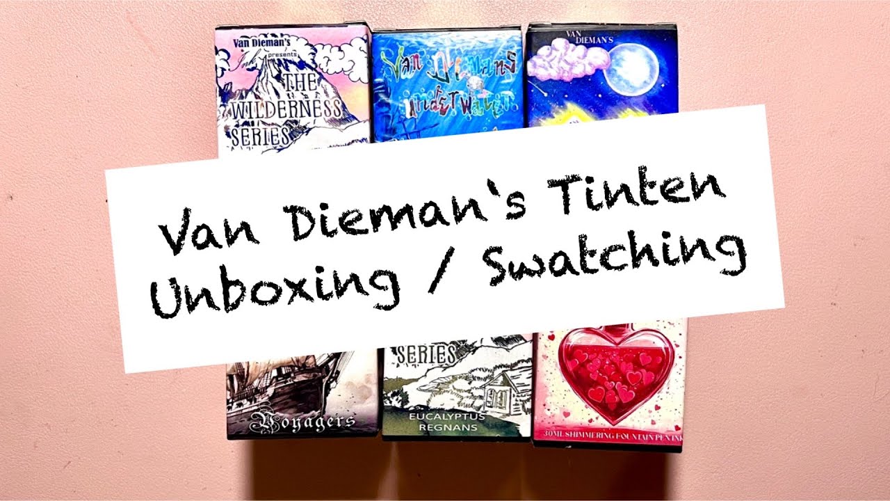 Van Dieman‘s Tinten | unboxing | swatch with me | new ink day | ink swatching